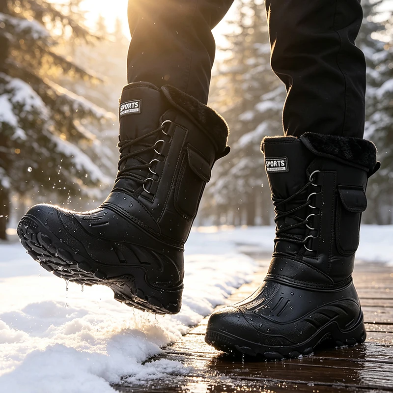 Men Winter Snow Boots Outdoor  - Fishing Hook 评论和价格