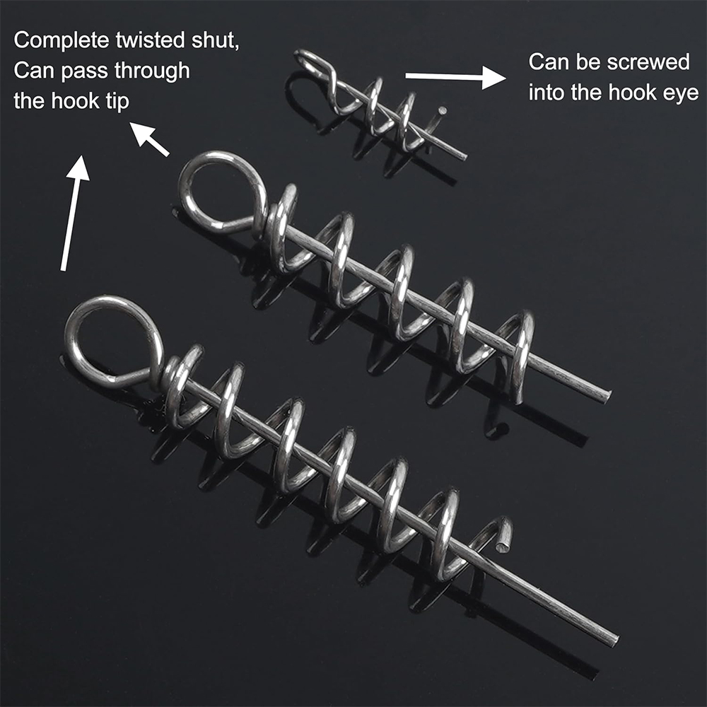 50Pcs Spring Twist Lock Fishin - Fishing Hook Box 评论和价格