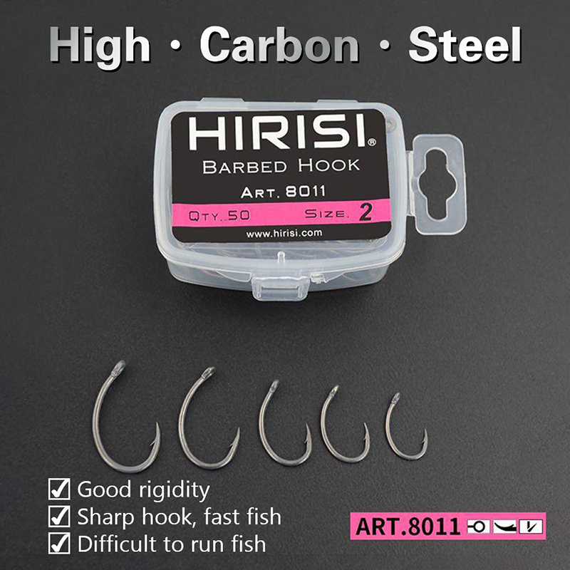 New Hirisi 50pcs Boxed Hooks B - Fishing Hook Box 评论和价格